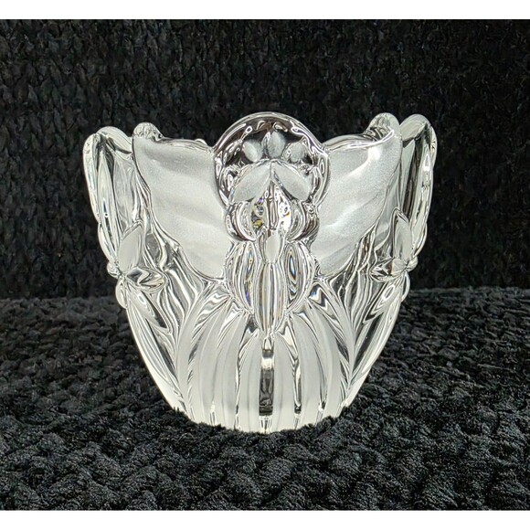 Vintage Gorham Crystal Angels of Peace Candle Holder Set - 3 pc set - 1990s - Picture 12 of 16